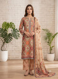 J. 3 Piece Unstitched Printed Lawn Dress