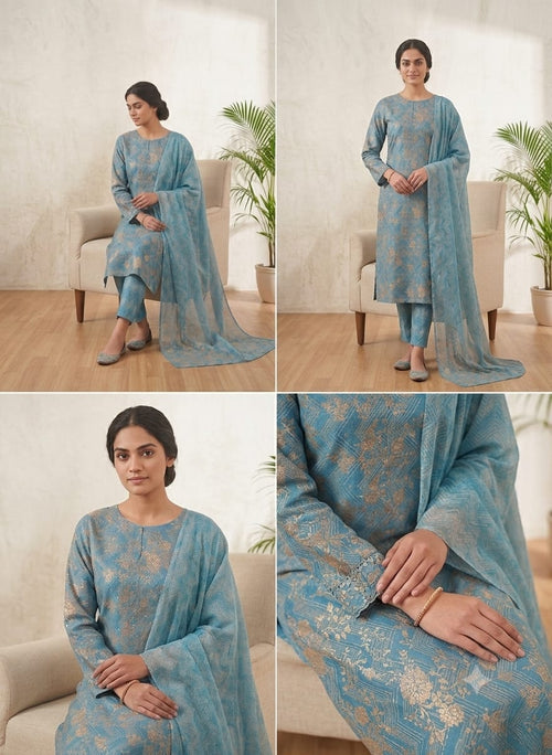 Branded Leftover J. 3 Piece Unstitched Printed Lawn Dress